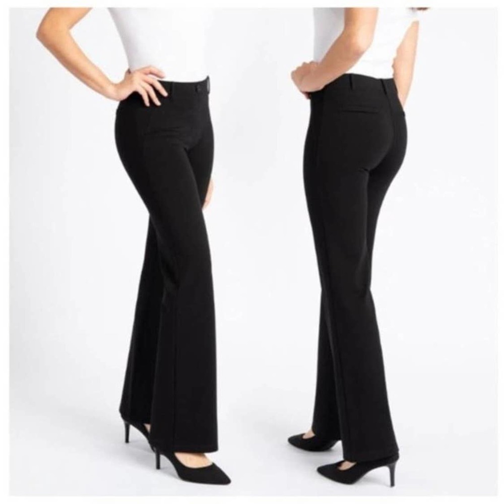 Betabrand Black Bootcut Classic Dress Stretch Yoga Pants Size Large